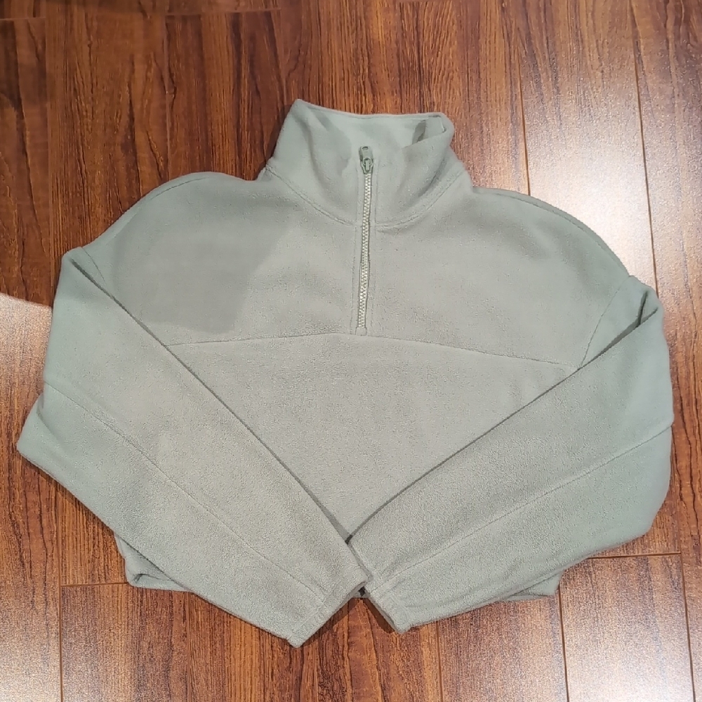 Gilly Hicks Mint Polar Fleece Set - Quarter Zip And Joggers
